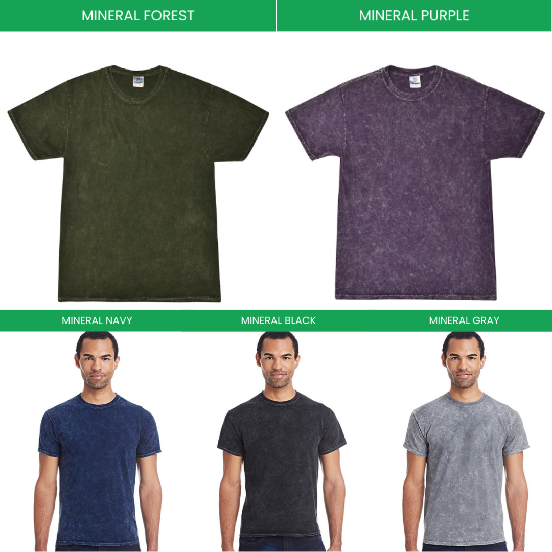 Mineral Wash T shirt Color Chart - Bon Jovi UK Shop