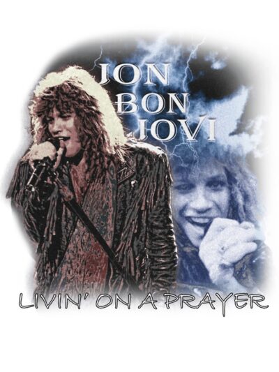 Alternative view of Jon Bon Jovi Livin On A Prayer Concert Art For  Lovers Throw Pillow