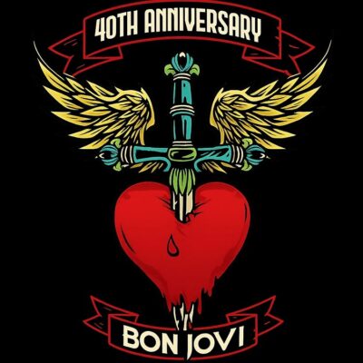 Alternative view of Bon Jovi Heart And Dagger 40Th Anniversary Tribute Tote Bag