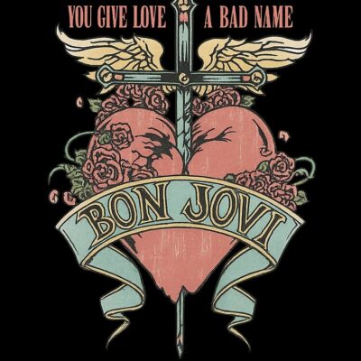 Alternative view of Retro Floral Logo Bon Jovi Tote Bag
