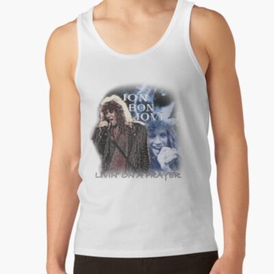 Alternative view of Jon Bon Jovi Livin On A Prayer Concert Art For Rock Music  Tank Top