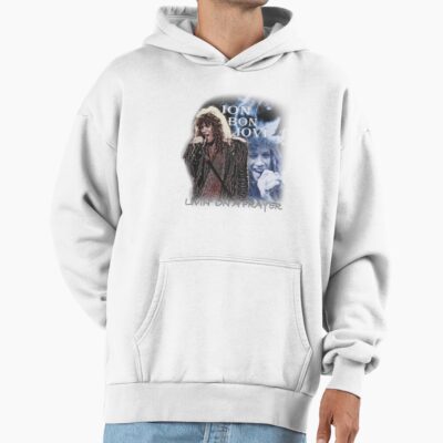 Alternative view of Jon Bon Jovi Livin On A Prayer Concert Art For  Hoodie